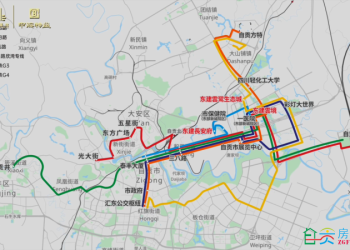 6条公交线路直达东部新城新自贡市第一人民医院